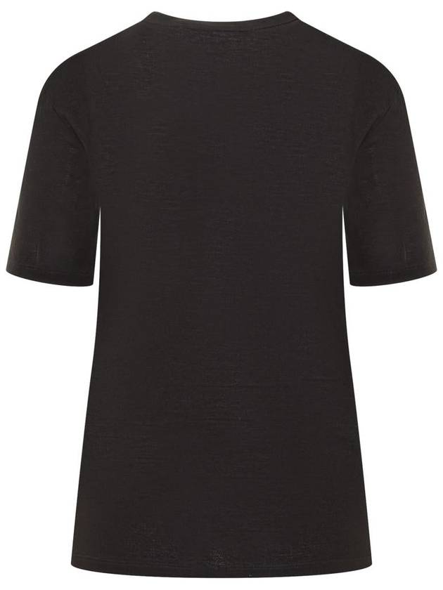 Logo Crew Neck Cotton Short Sleeve T-shirt Black - JIL SANDER - BALAAN 3