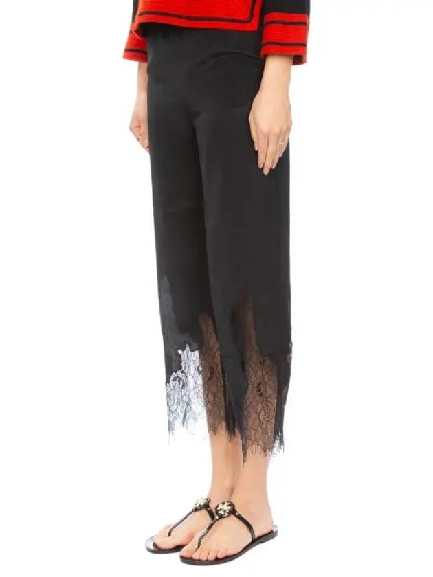 McCue Lace Silk Pants Black - ALEXANDER MCQUEEN - BALAAN 3