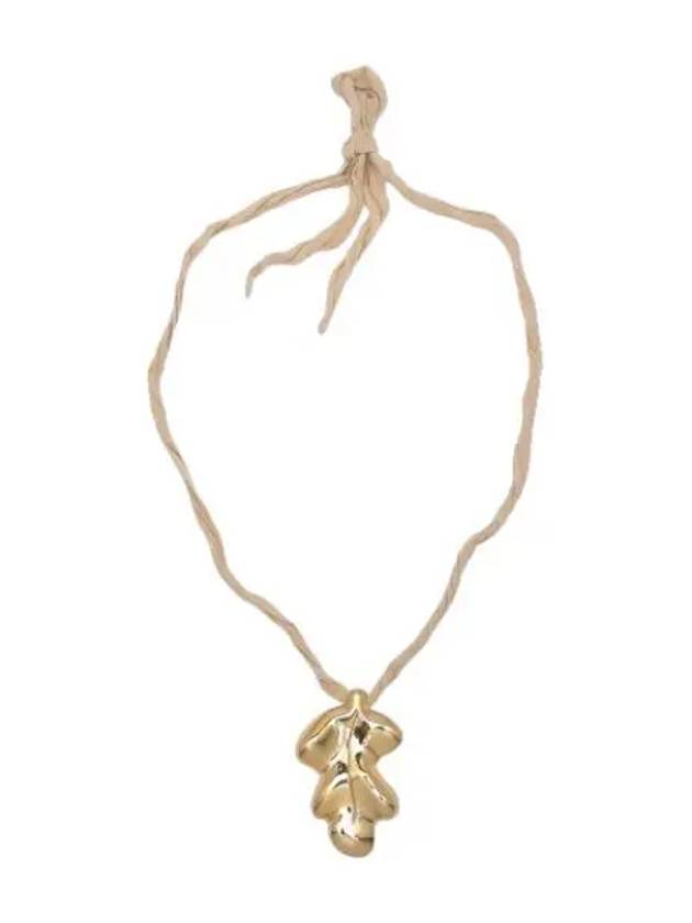 leaf pendant necklace gold accessories - JIL SANDER - BALAAN 1