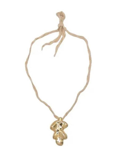 leaf pendant necklace gold - JIL SANDER - BALAAN 1