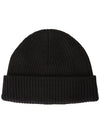 Heart Logo Wool Beanie Black - AMI - BALAAN 3