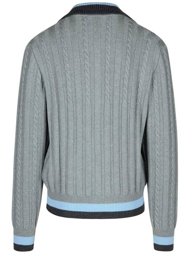 Versace Grey Virgin Wool Sweater - VERSACE - BALAAN 3