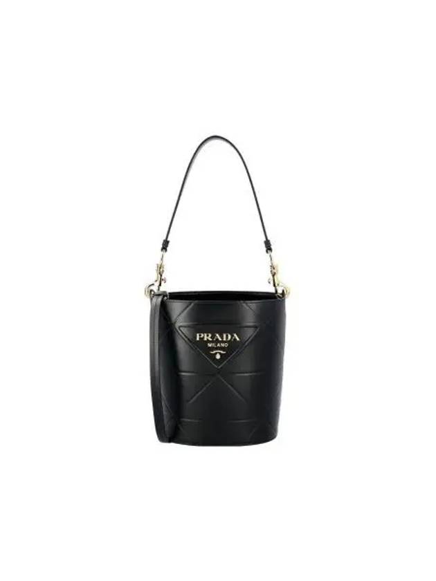 Top Stitching Bucket Bag Black - PRADA - BALAAN 2