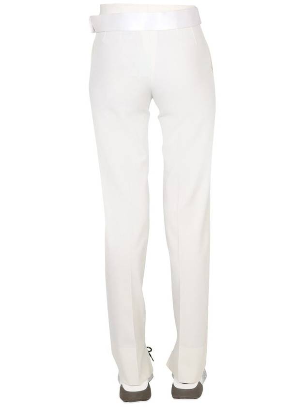 Women's Twill Dinner Straight Pants Cream - STELLA MCCARTNEY - BALAAN 5