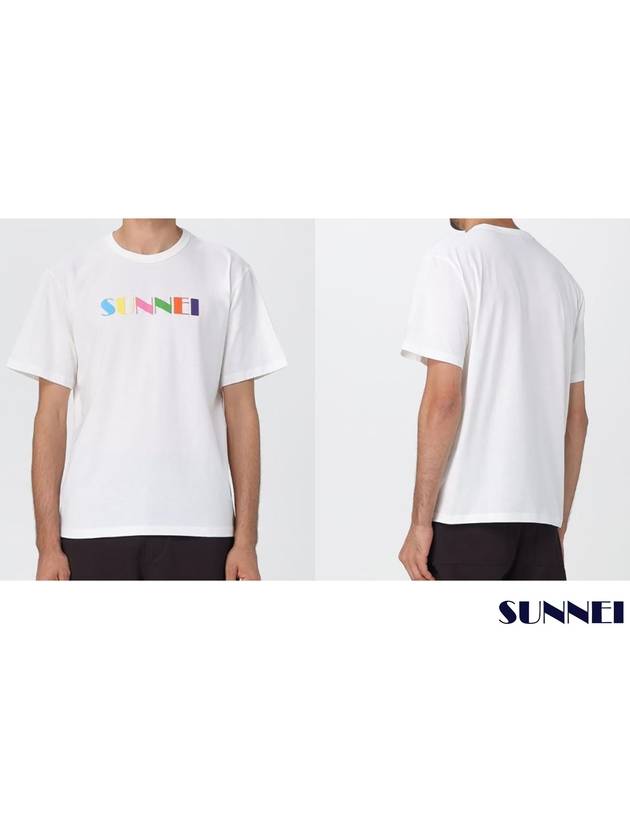 Big logo sprayed tshirt white MRTWXJER066 7433 - SUNNEI - BALAAN 3