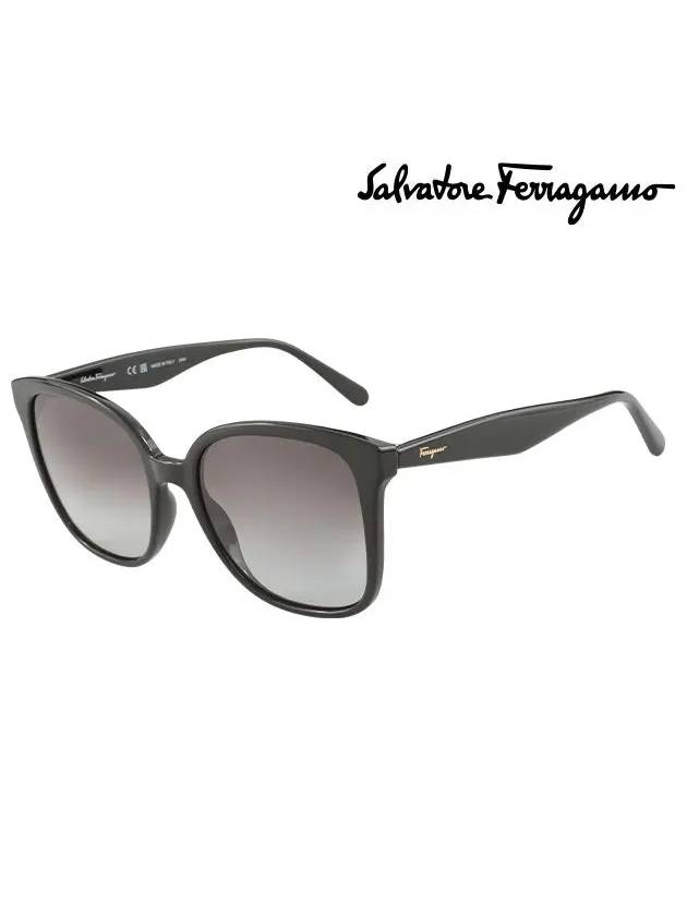 Salvatore Ferragamo Gray Gradient Square Ladies Sunglasses SF1072S 001 56 - SALVATORE FERRAGAMO - BALAAN 2