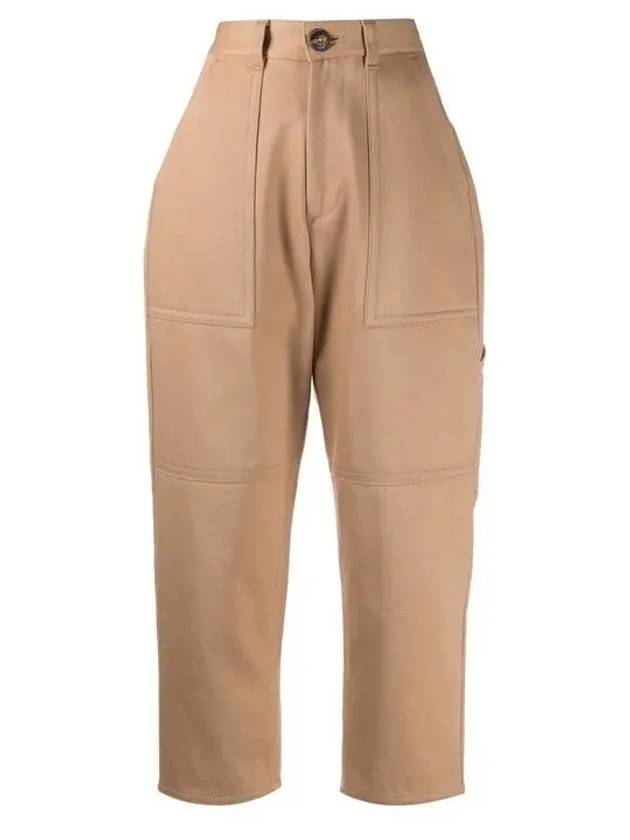 Tailored Crop Straight Pants Beige - AMI - BALAAN 2