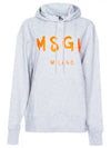 Milan Logo Hoodie Gray 3340MM515F - MSGM - BALAAN 6