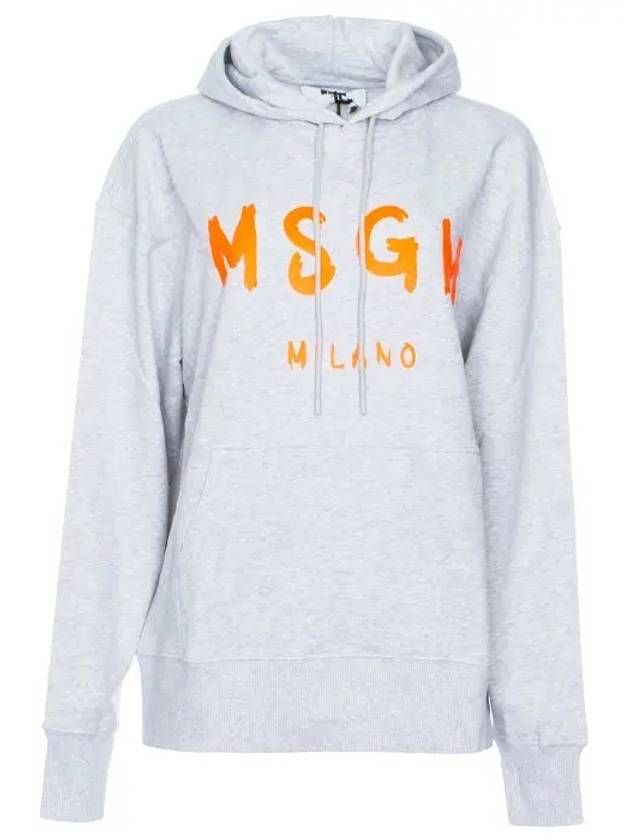 Milan Logo Hoodie Gray 3340MM515F - MSGM - BALAAN 6