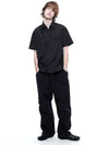 Men s SSHS BK Seersucker String Half Shirt Black - CHANCE'S NOI - BALAAN 8