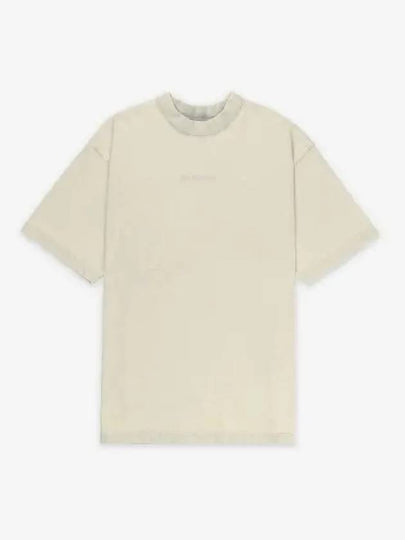 Embroidered Logo Short Sleeve T-Shirt Cement Grey - BALENCIAGA - BALAAN 2