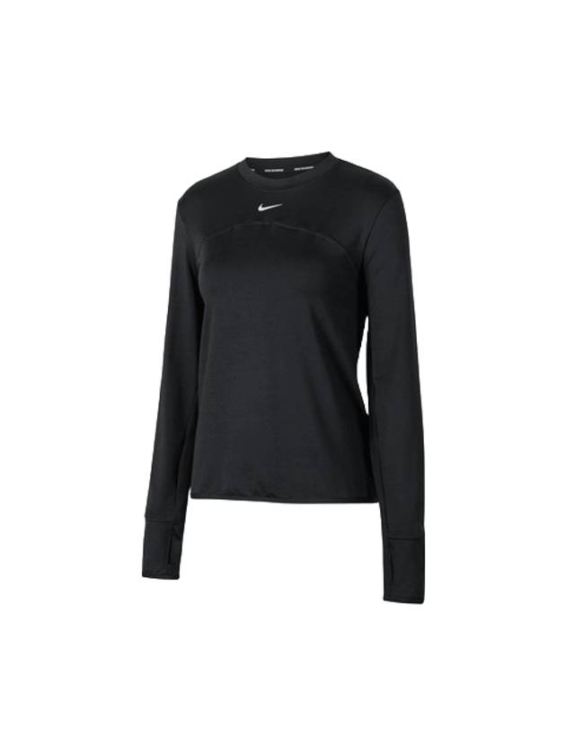 Women's Dri-Fit Swift Element UV Crew Neck Running Top Black - NIKE - BALAAN 1