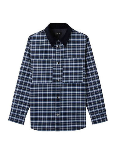 Thibaut Check Pattern Jacket Blue - A.P.C. - BALAAN 1