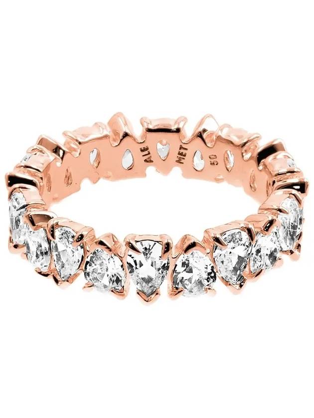 Alternating Sparkling Band Ring Rose Gold - PANDORA - BALAAN 4