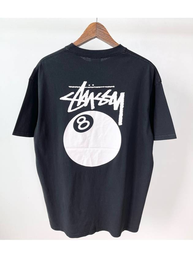 Pigment 8 Ball Logo Cotton Short Sleeve T Shirt Black - STUSSY - BALAAN 3