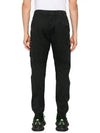 Stretch Cotton Cargo Straight Pants Black - STONE ISLAND - BALAAN 4