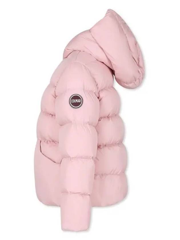 Le Kids 6 10 Logo Hooded Down Jacket Pink - COLMAR - BALAAN 2