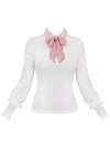 Golf Wear Scarf Frill Balloon T-Shirt Pink - J JANE - BALAAN 2