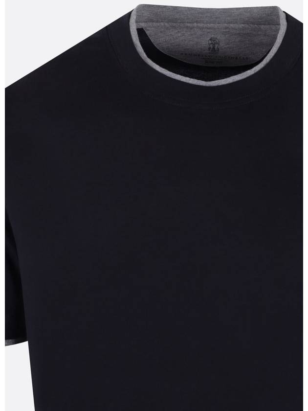 Layered Effect T-Shirt M0B137427 - BRUNELLO CUCINELLI - BALAAN 5