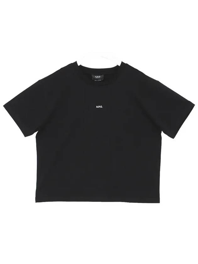 Boxy Micro Logo Short Sleeve T-Shirt Black - A.P.C. - BALAAN 3