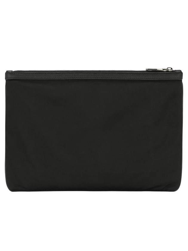 Metal Logo Grain Calfskin Clutch Bag Black - DOLCE&GABBANA - BALAAN 5