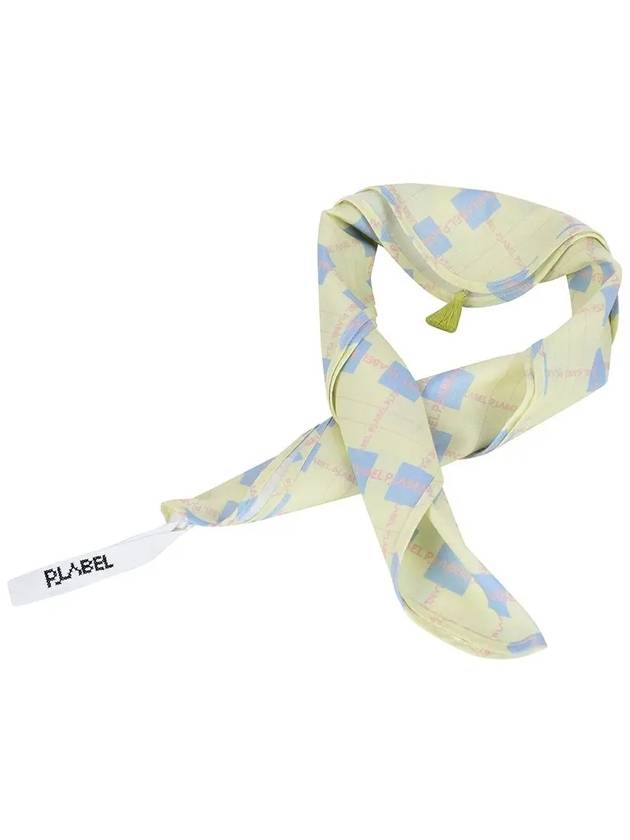 Checkerboard scarf MX3SF066YEL - P_LABEL - BALAAN 3