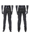 Oil Coating Biker Jeans Black - BALMAIN - BALAAN 1