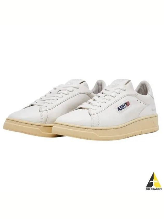 Dallas White Tab Leather Low Top Sneakers White - AUTRY - BALAAN 2