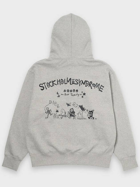 OUR FAMILY ZIP HOODIE GRAY - STOCKHOLM SYNDROME - BALAAN 1