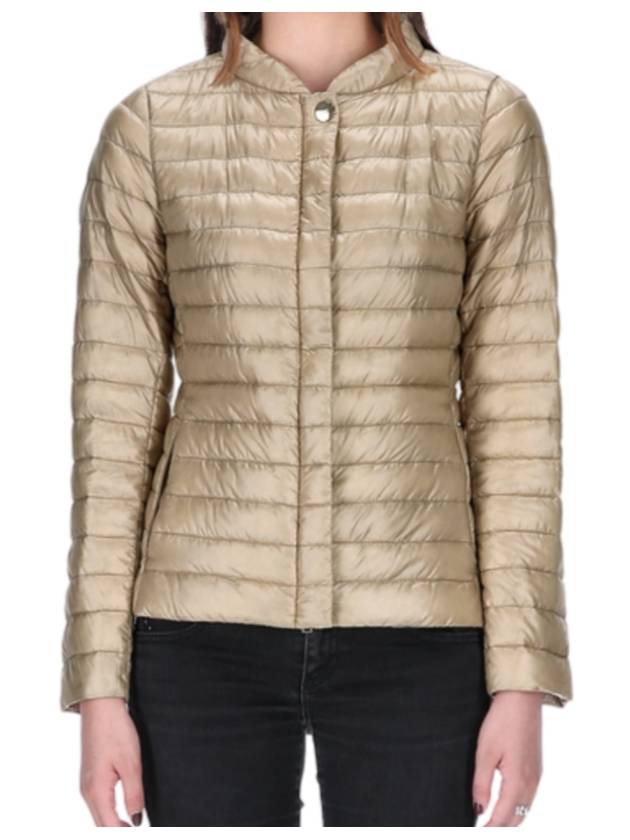 Elena Slim Fit Bomber Padding Beige - HERNO - BALAAN 1