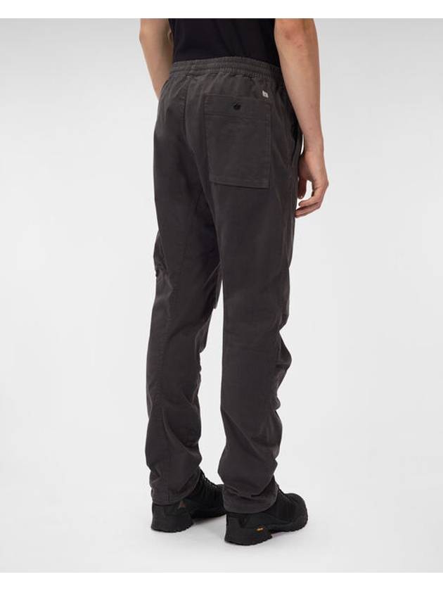 Lens Wappen Stretch Band Straight Pants Grey - CP COMPANY - BALAAN 4