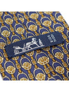 956 IA 100 silk navy pattern tie - HERMES - BALAAN 5