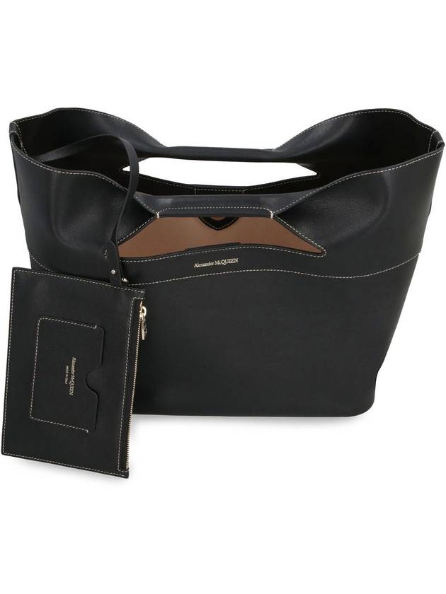 The Bow Strap Small Tote Bag Black - ALEXANDER MCQUEEN - BALAAN 7