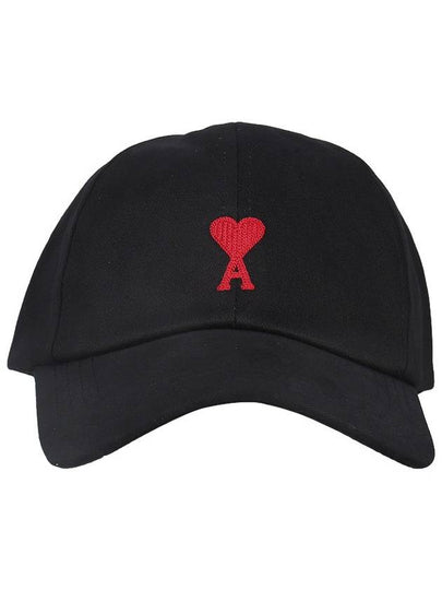 De Coeur Embroidered Logo Ball Cap Black - AMI - BALAAN 2