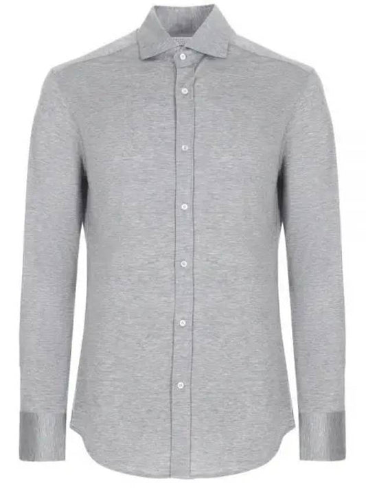 Silk Long Sleeve Shirt Grey - BRUNELLO CUCINELLI - BALAAN 2