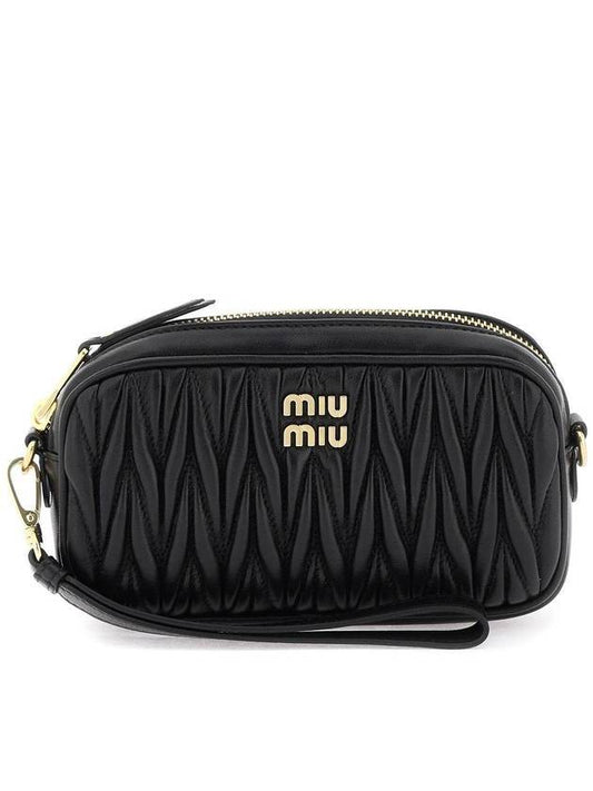 Matelasse Nappa Leather Pouch Black - MIU MIU - BALAAN 1