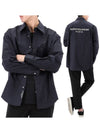 Back Logo Cotton Long Sleeve Shirt Navy - WOOYOUNGMI - BALAAN 2