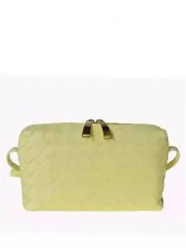 Intrecciato Leather Mini Cross Bag Lime - BOTTEGA VENETA - BALAAN 2