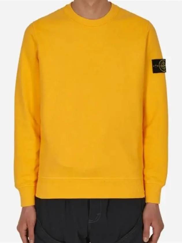 Wappen Patch Crew Neck Sweatshirt Yellow - STONE ISLAND - BALAAN 2