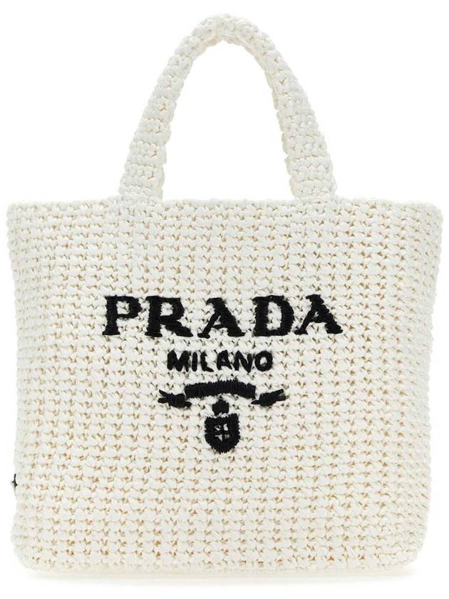 Tote Bag 1BG422VOOL2C2T F0009 White - PRADA - BALAAN 2