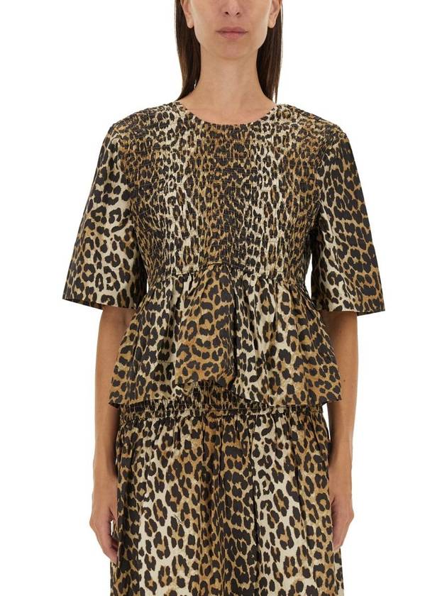 Ganni Animal Print Top - GANNI - BALAAN 1