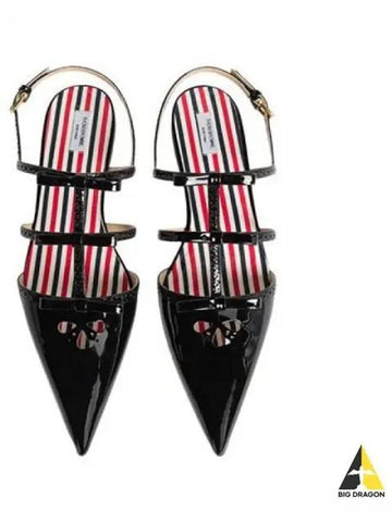 Women Bow Decoration Sandals Black FFF140A L0020 - THOM BROWNE - BALAAN 1