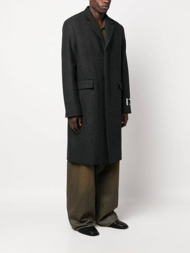 Tailored Wool Blend Single Coat Dark Grey - ACNE STUDIOS - BALAAN 4