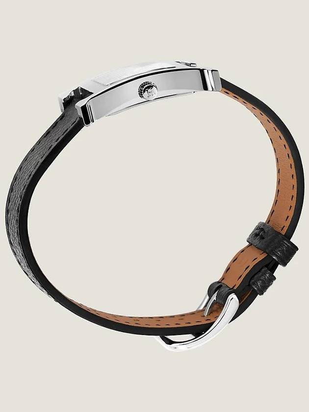 Women's Heure H Leather Band Watch Black - HERMES - BALAAN 4