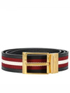 Shiffie Leather Belt Red Black - BALLY - BALAAN 2