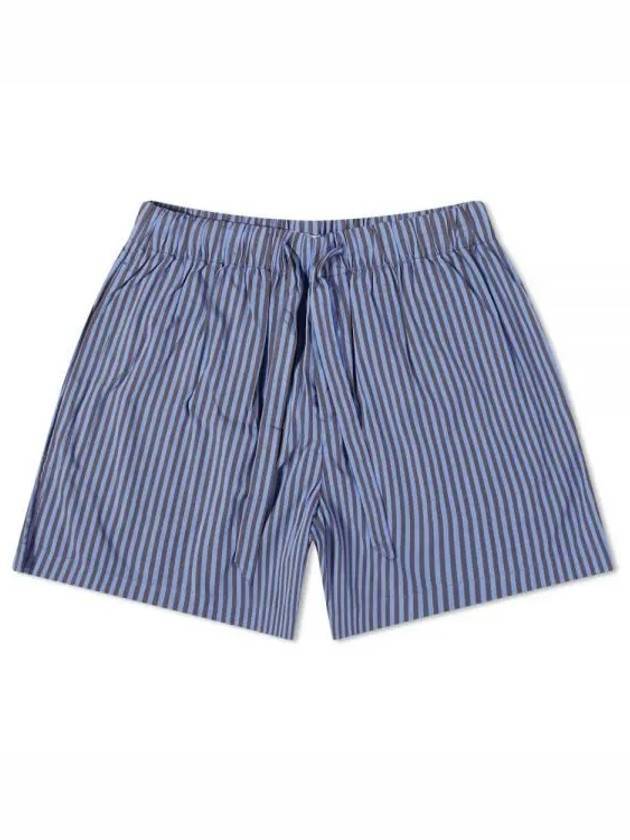 Poplin Striped Pajama Shorts Blue - TEKLA - BALAAN 1