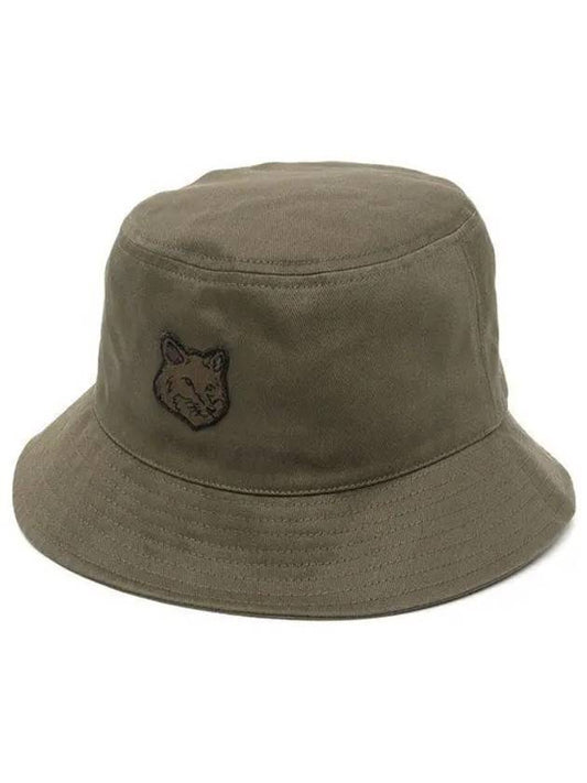 Fox Head Patch Bucket Hat Khaki - MAISON KITSUNE - BALAAN 2