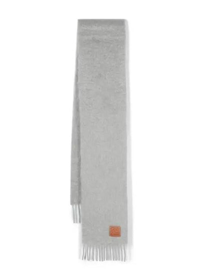 Anagram Fringe Mohair Scarf Light Grey - LOEWE - BALAAN 2