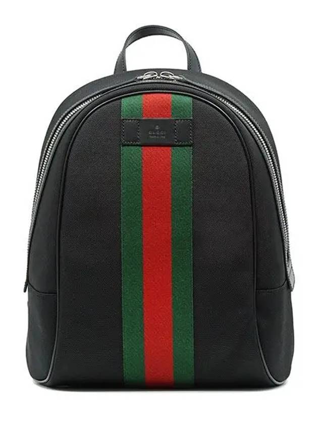 Web Stripe Canvas Backpack Black - GUCCI - BALAAN 2