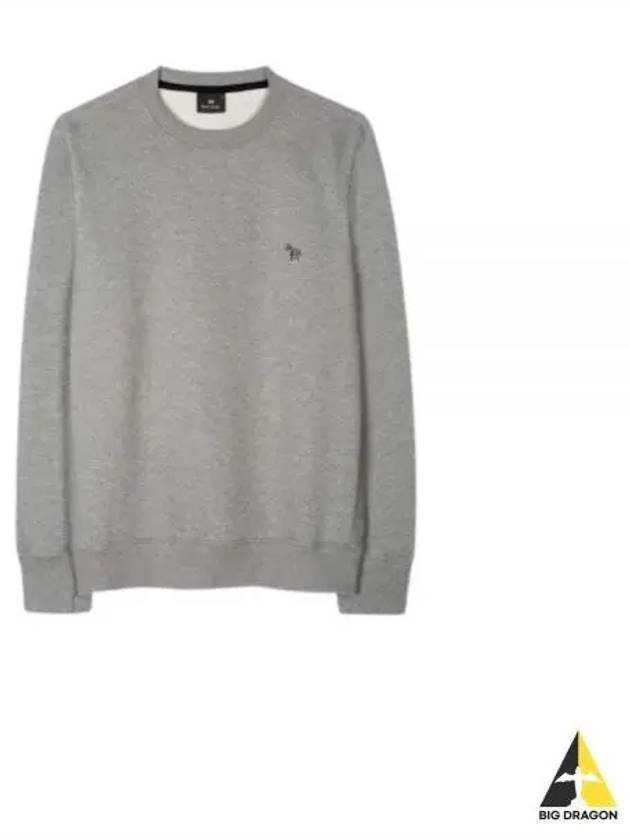 Zebra Patch Organic Cotton Sweatshirt Grey - PAUL SMITH - BALAAN 2